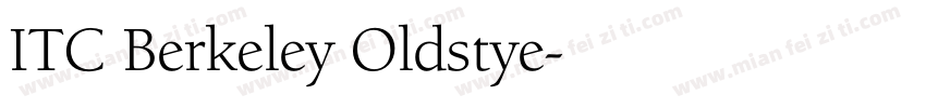 ITC Berkeley Oldstye字体转换